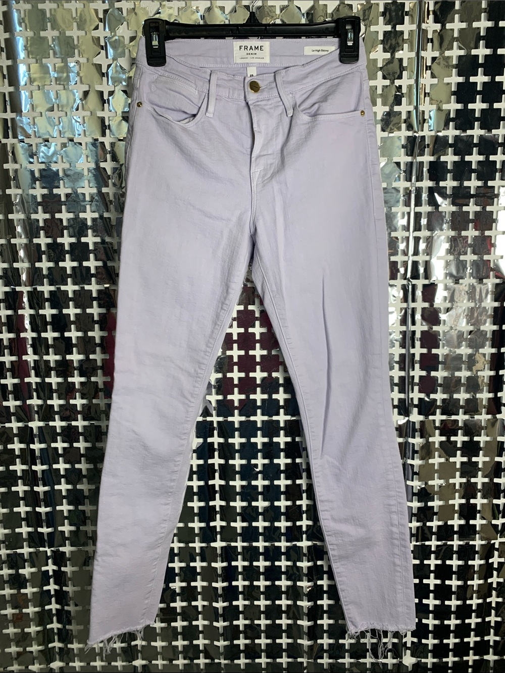 Frame Denim Lavender High-Rise Skinny Jeans